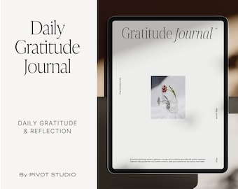 Diario diario de gratitud - para ipad, goodnotes, notability - PDF digital - 5 minutos - con indicaciones del diario