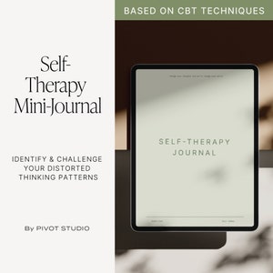 Minijornal de autoterapia (terapia cognitivo-comportamental) / Digital - Goodnotes, Notability / Para estresse, ansiedade e depressão / TCC