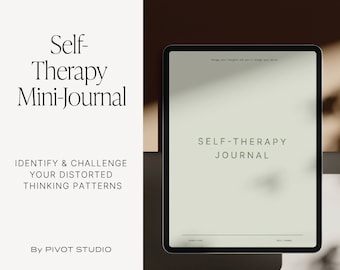 Self-Therapy Mini-Journal (Cognitive Behavioral Therapy) / Digital - Goodnotes, Notability / For stress, anxiety and depression / CBT
