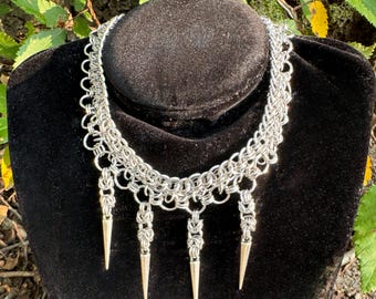 Spike Chainmail Necklace