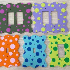 Retro Wavy Border with Random Bubbly Polka Dots