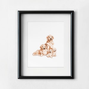 nursery dog print, golden retriever nursery, dog wall art, puppy nursery wall art, kid room wall art, digital download