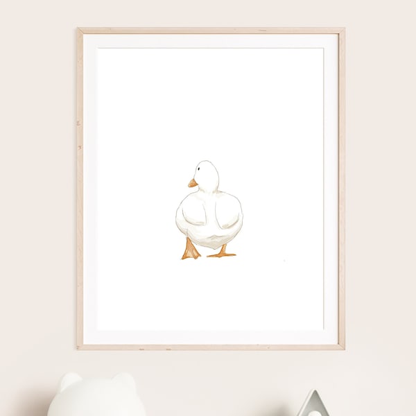 duck nursery wall art, duck print, minimalist decor, duck nursery decor, kid room wall art, printable wall art, digital download
