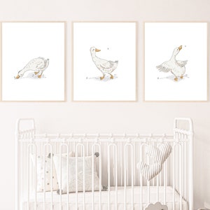 duck nursery print, watercolor duck wall art, duck wall decor, duck nursery decor, kid room wall art, printable wall art, digital download