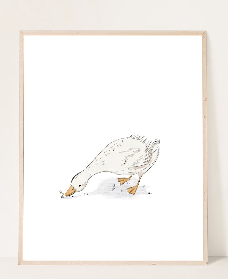 Duck Nursery Print Watercolor Duck Wall Art Duck Wall Decor Etsy
