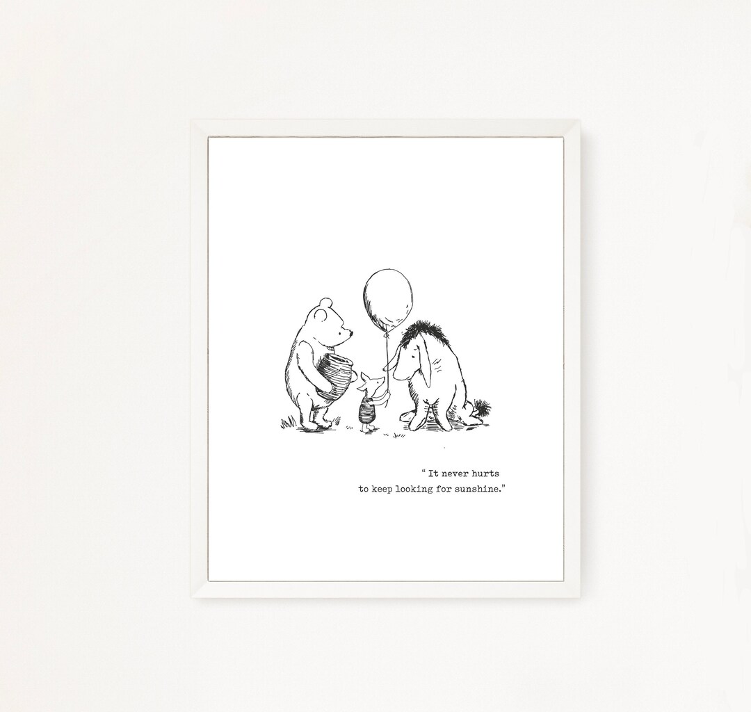 Winnie the Pooh Winnie the Pooh Wall Art Classic Pooh Etsy