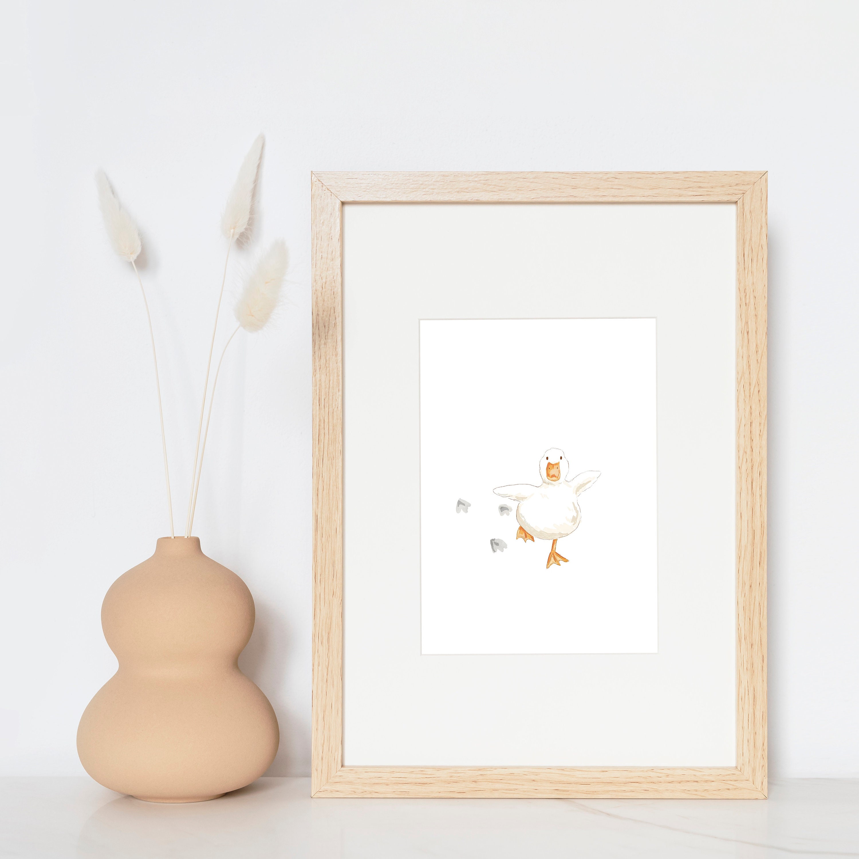 Duck Nursery Wall Art Duck Print Minimalist Decor Duck Etsy