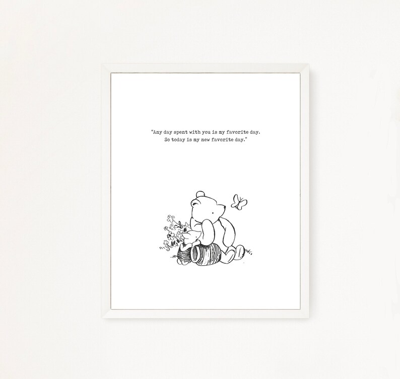 Winnie the Pooh Quote Winnie the Pooh Nursery Wall Art Etsy