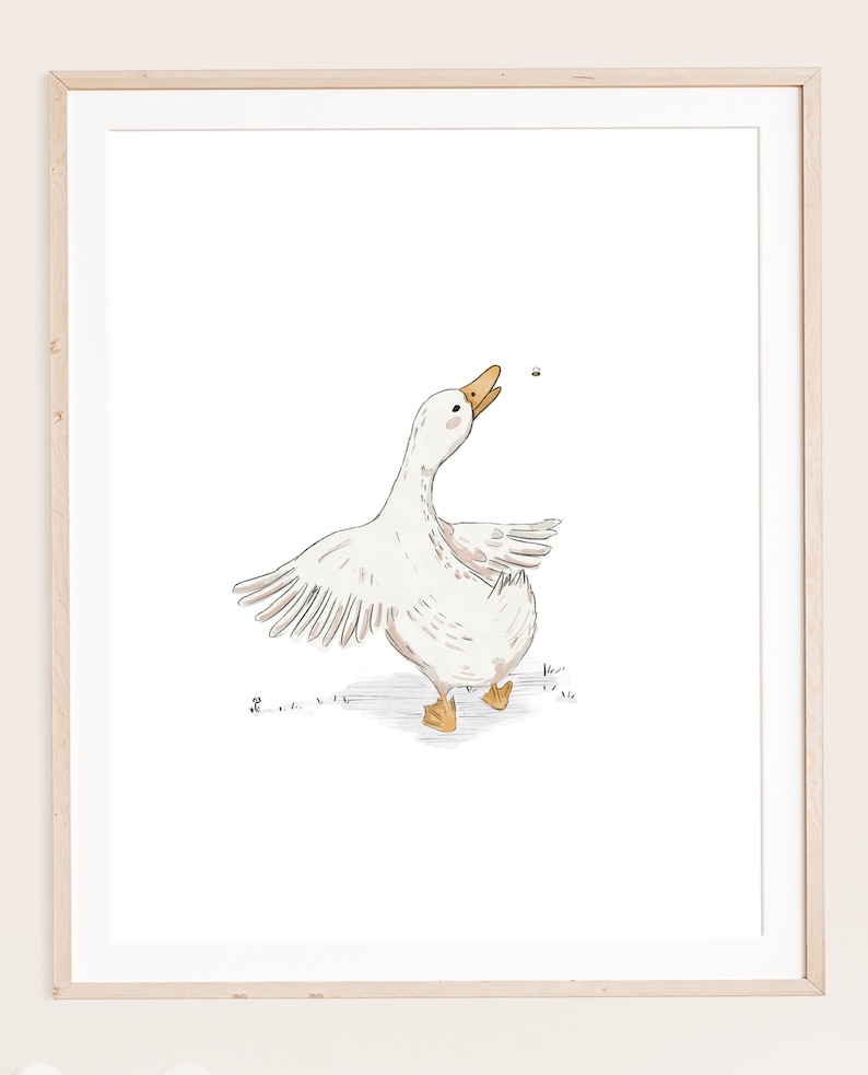 Duck Nursery Print Watercolor Duck Wall Art Duck Wall Decor Etsy