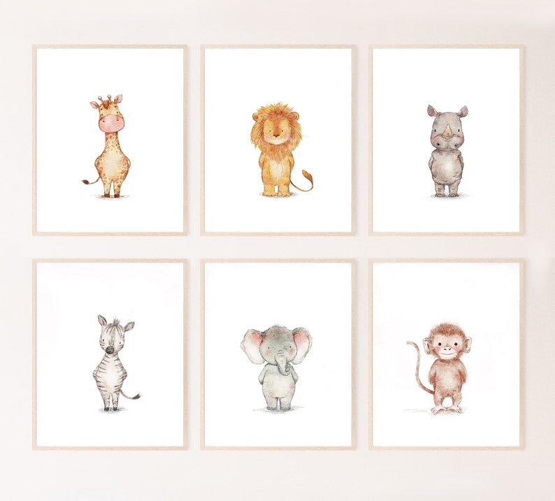 safari animals nursery print set of 6, nursery animal wall art, nursery safari prints, savanna prints, watercolor jungle animal .br safari animals nursery print set of 6, nursery animal wall art, nursery safari prints, savanna prints, watercolor jungle animal .br