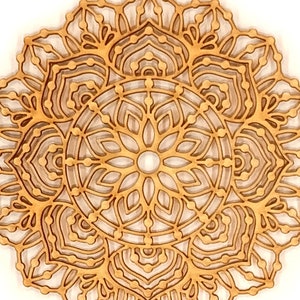 Wooden Mandala with Lace Design, Wall Hanging, Flower of Life Wall Décor, Spiritual Home Décor, Rosette wall art, Sacred Geomatry, Home Gift