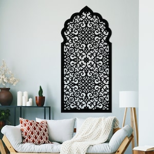 Beautiful, lace motiv based on the window pattern in the Arabian style, Moroccan Panel, Wood Wall Art, Boho Home Décor, Rustic Wall Art