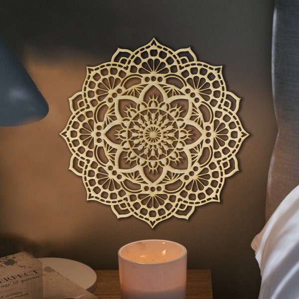 Wood Wall Art, Mandala, Wall Hanging, Wood Decor Living Room, Sacred Geometry, Boho Home Decor, Mandala Wall Art, Bedroom Wall Decor, Indian