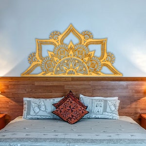 Above Window Wall Hanging, Above Bed Décor, Wooden Mandala Wall Art, Large Colorful Wall Hanging, Boho Home Décor, Half Mandala Wall Decal