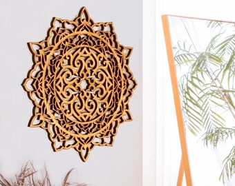 Moroccan Decor, Living Room Wall Art, Mandala Wall Art, Wood Wall Art, Indian Decor, Spiritual Decor, Wooden Star Mandala, Sacred Geometry