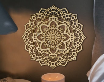 Wood Wall Art, Mandala, Wall Hanging, Wood Decor Living Room, Sacred Geometry, Boho Home Decor, Mandala Wall Art, Bedroom Wall Decor, Indian