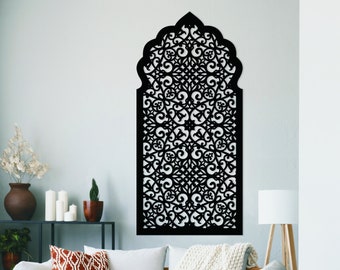 Beautiful, lace motiv based on the window pattern in the Arabian style, Moroccan Panel, Wood Wall Art, Boho Home Décor, Rustic Wall Art