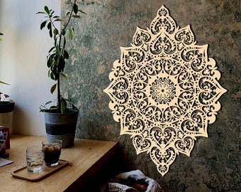 Wooden Wall Decor, Mandala Wall, Living Room Wall Art, Home Décor, Housewarming Gift, Bedroom Wall Decor, Sacred Geometry, Moroccan Wall Art