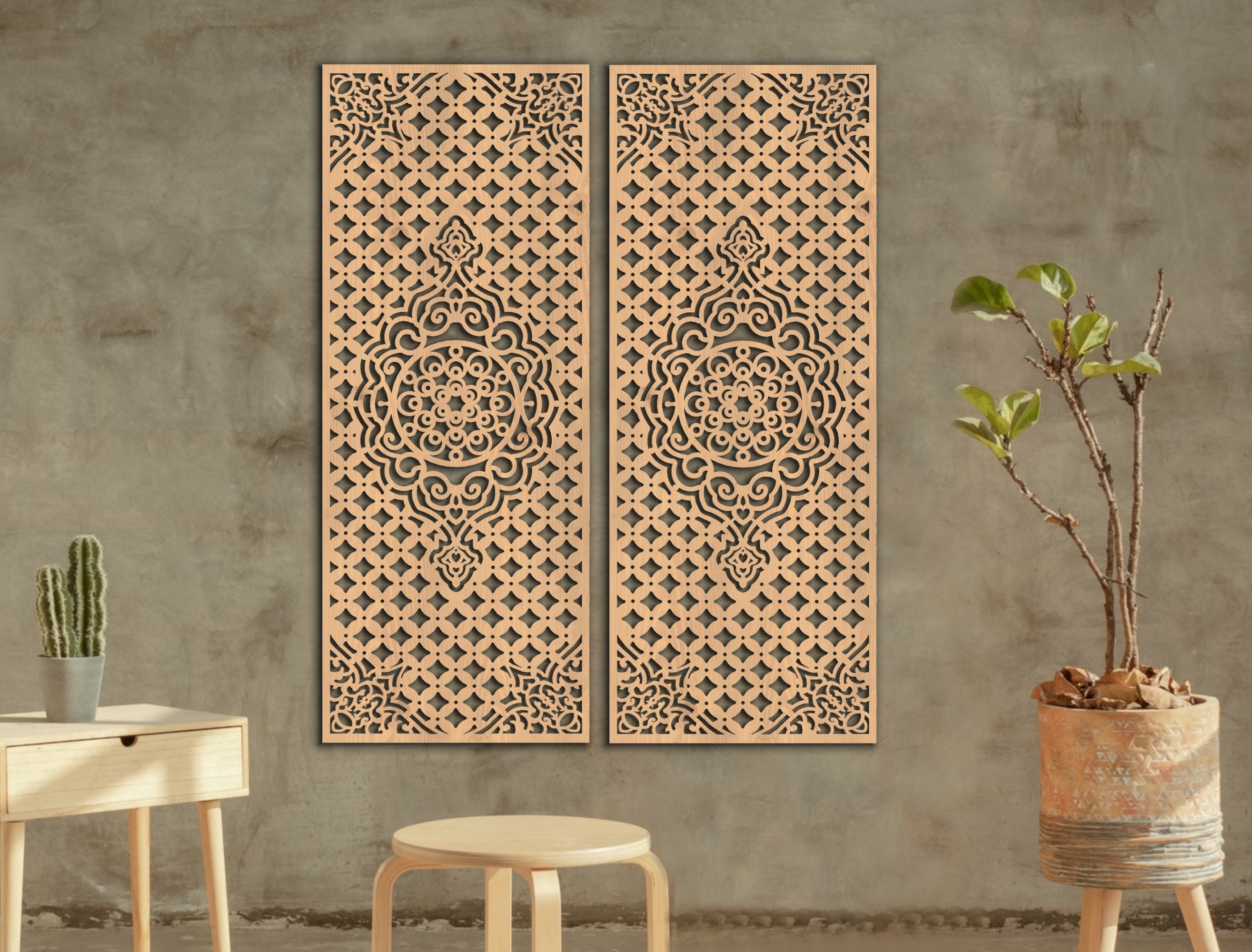 Moroccan Wood Lattice Panels