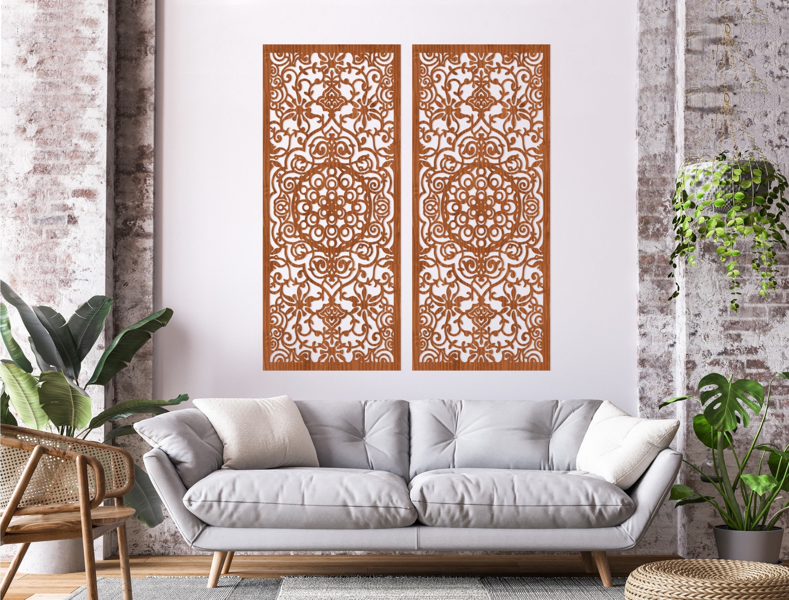 Wall Andalusian Geometric Wall Hanging, Wood Home Decor Wall