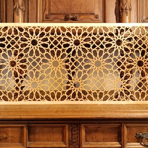 Grand ensemble d'art mural en bois moderne, art traditionnel, décoration d'intérieur bohème, art mural rustique, décoration d'intérieur islamique, décoration d'art marocain, art mural arabe