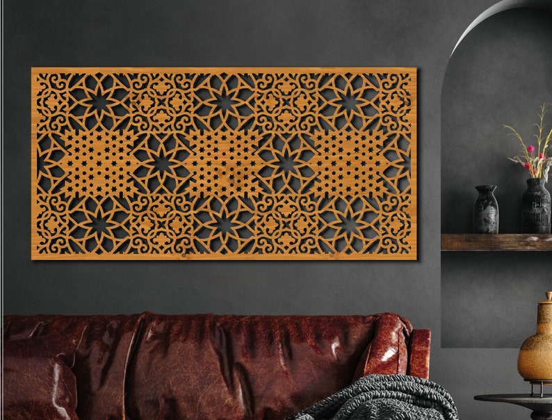Moroccan Style Wall Panels Wood Home Decor Arabic Wall Art - Etsy