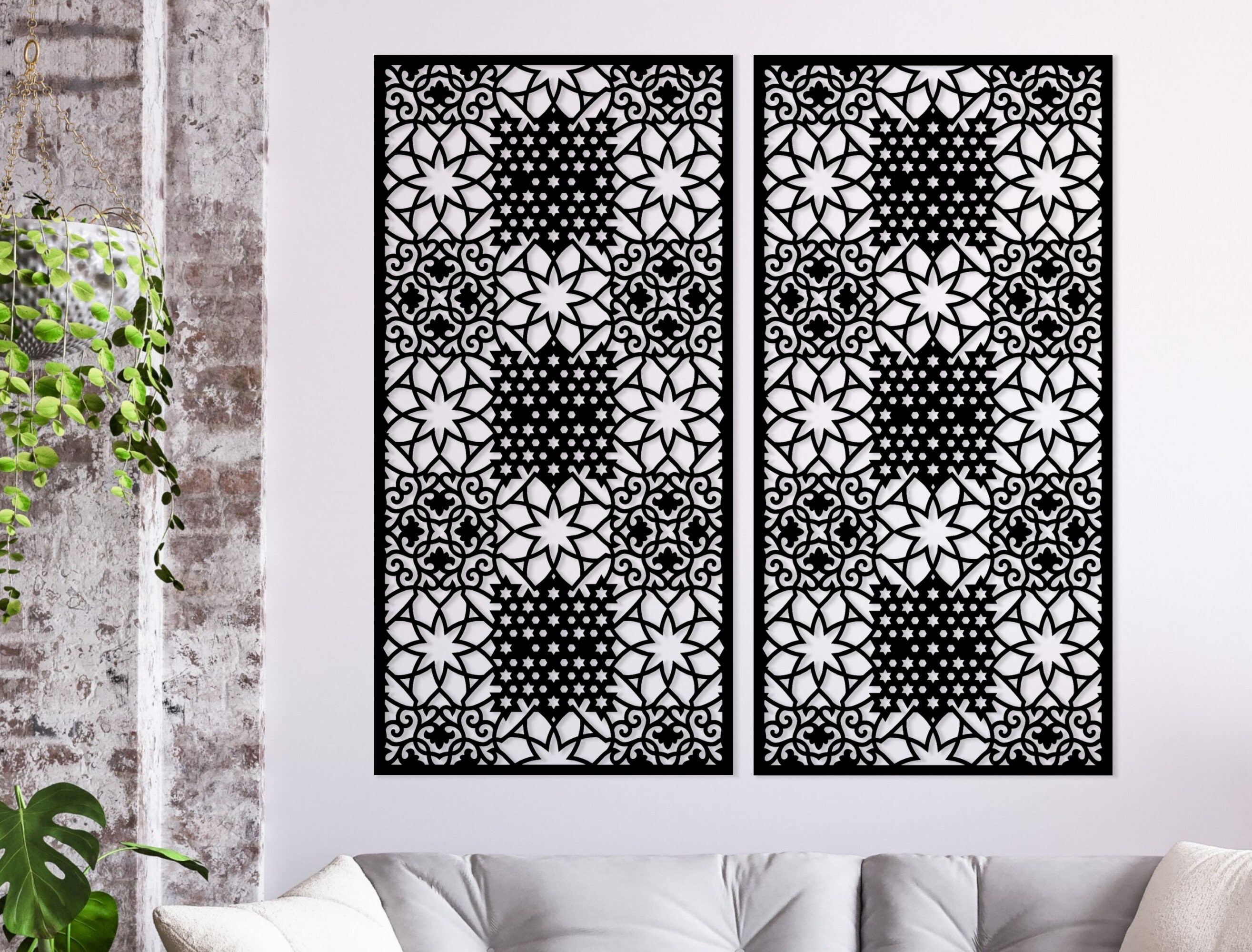 Wood Moroccan Style Wall Panels, Wood Home Decor, Arabic Wall Art, Wood ...