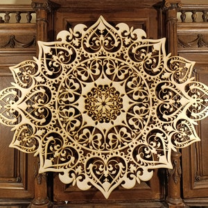 Wooden Wall Decor, Mandala Wall, Living Room Wall Art, Home Décor, Housewarming Gift, Bedroom Wall Decor, Sacred Geometry, Moroccan Wall Art