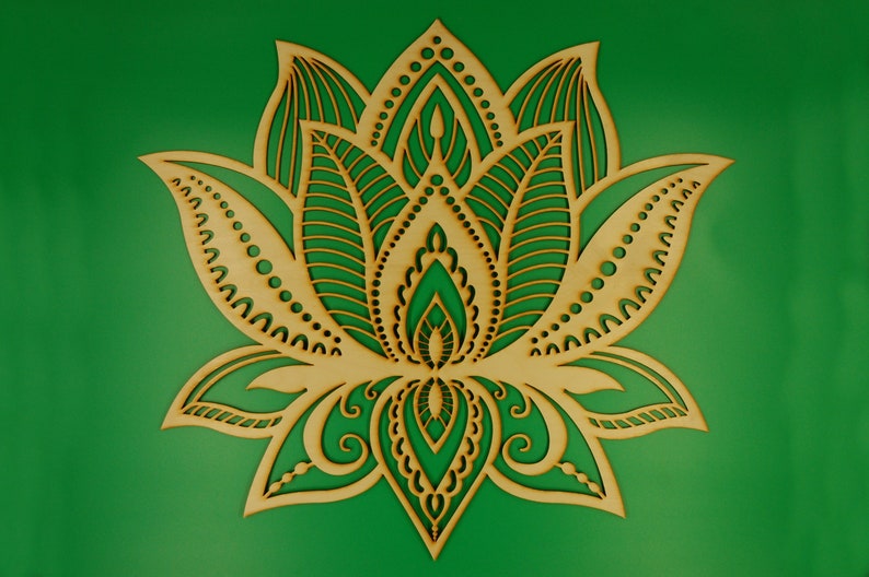 Wooden Lotus Wall Art Lotus Wall Art Wooden Lotus Flower Etsy