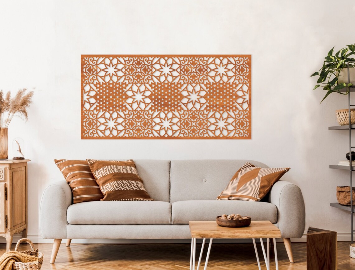 Wood Moroccan Style Wall Panels Wood Home Decor Arabic Wall - Etsy