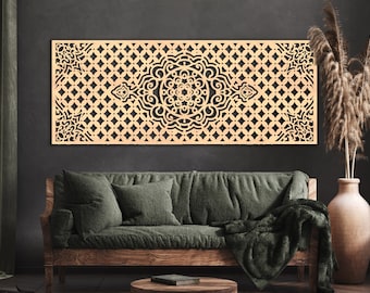 Moroccan style wall panels, Wall Hanging, Wood home decor, Lattice panel wood, Arabic Wall Art, Islamic Gift, Mashrabiya Panels, Wood accent