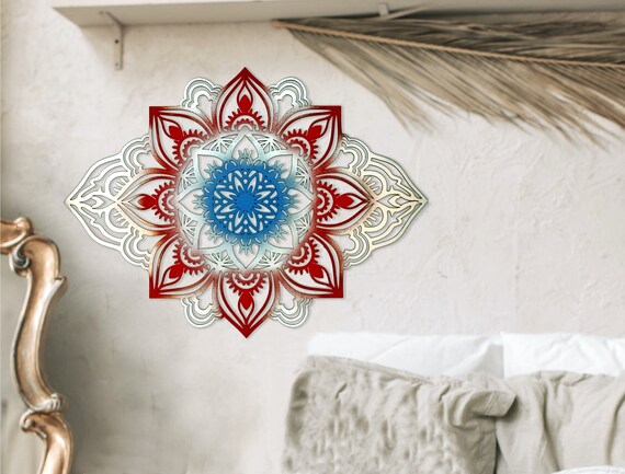 Wall Decor Living Room Mandala Wall Art Mandala Wood Wall | Etsy