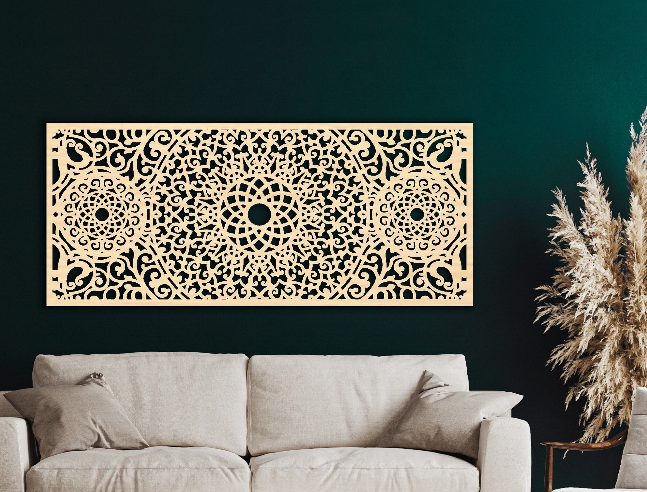 Wooden Openwork Decorative Wall Panel Style Hanging Arabic
