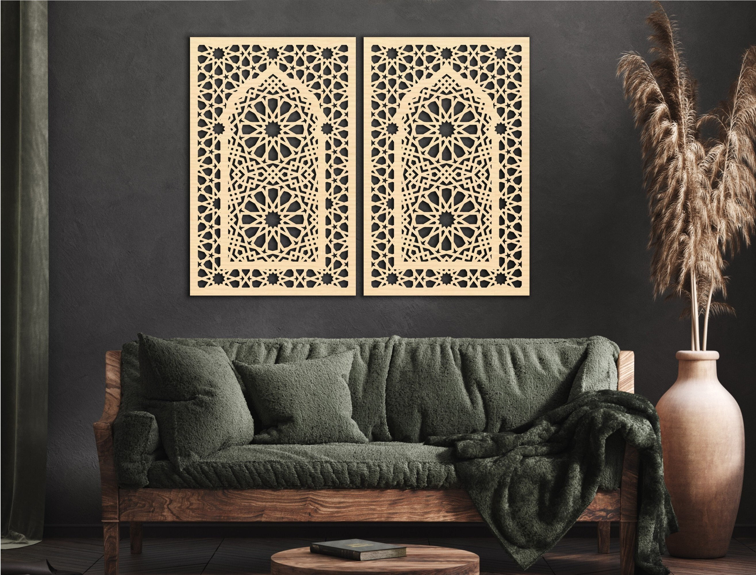 Arabic window, Moroccan Panel, Wooden Wall Art, Moroccan mashrabiya, Ornament wood , Decor arabesque wooden wall art, Geometric wooden art