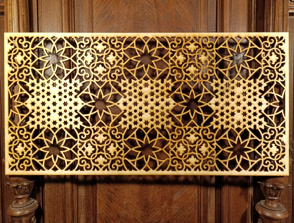 Wood Moroccan Style Wall Panels Wood Home Decor Arabic Wall - Etsy