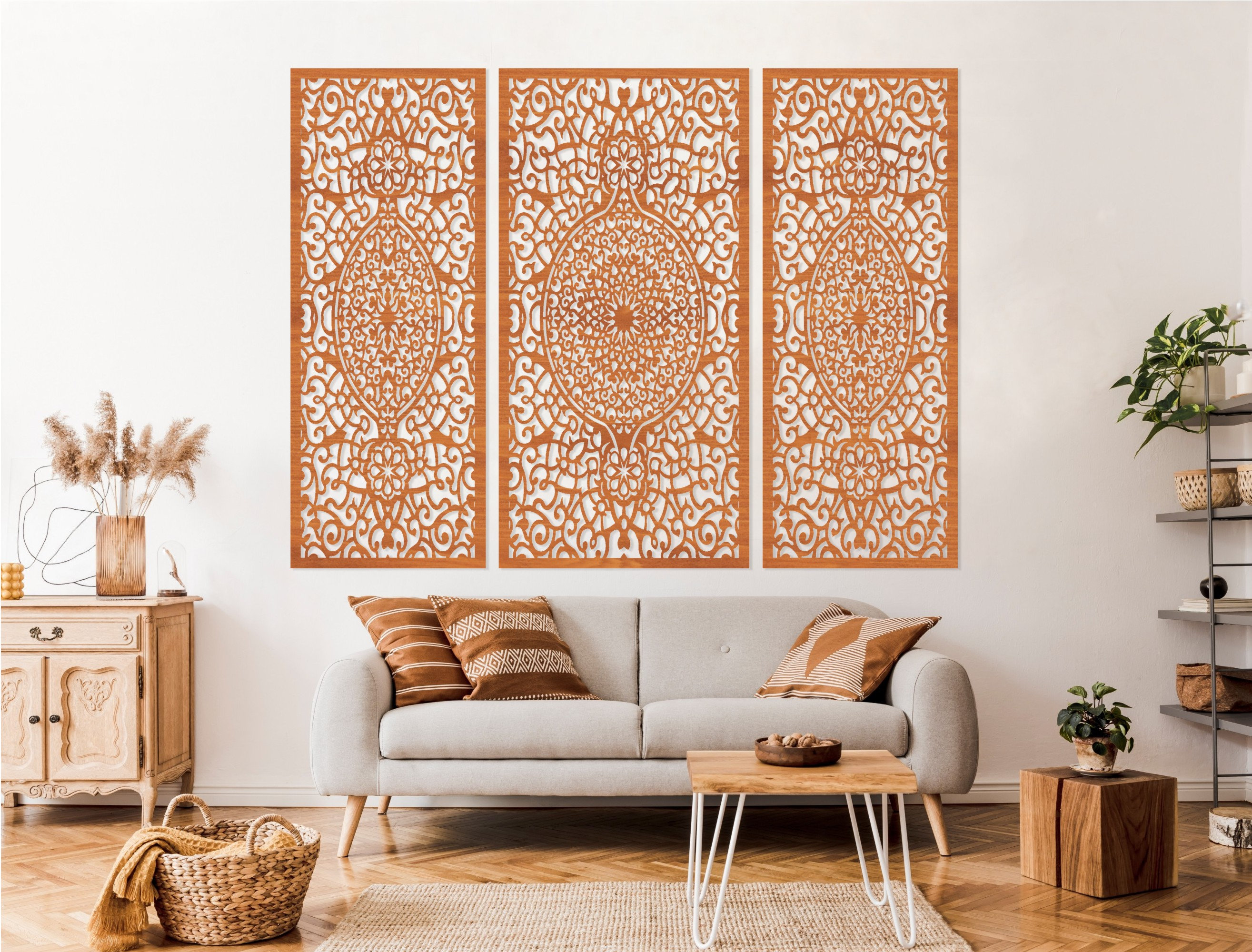 Wall Hangings Boho, Wood Home Decor for Walls, Arabic Art, Islamic Gift