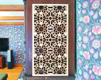 Original wall panel in Moroccan style, Traditional Art, Boho Home Décor, Islamic Wall Art, Rustic Wall Art, Large Modern Wood Wall Art Set