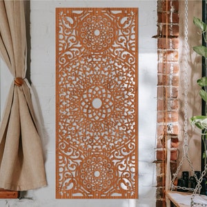 Wooden Openwork Decorative Wall Panel Style Hanging Arabic Carpet, Home decor, Moroccan Wall Art, Islamic Gift, Wooden Mashrabiya Design