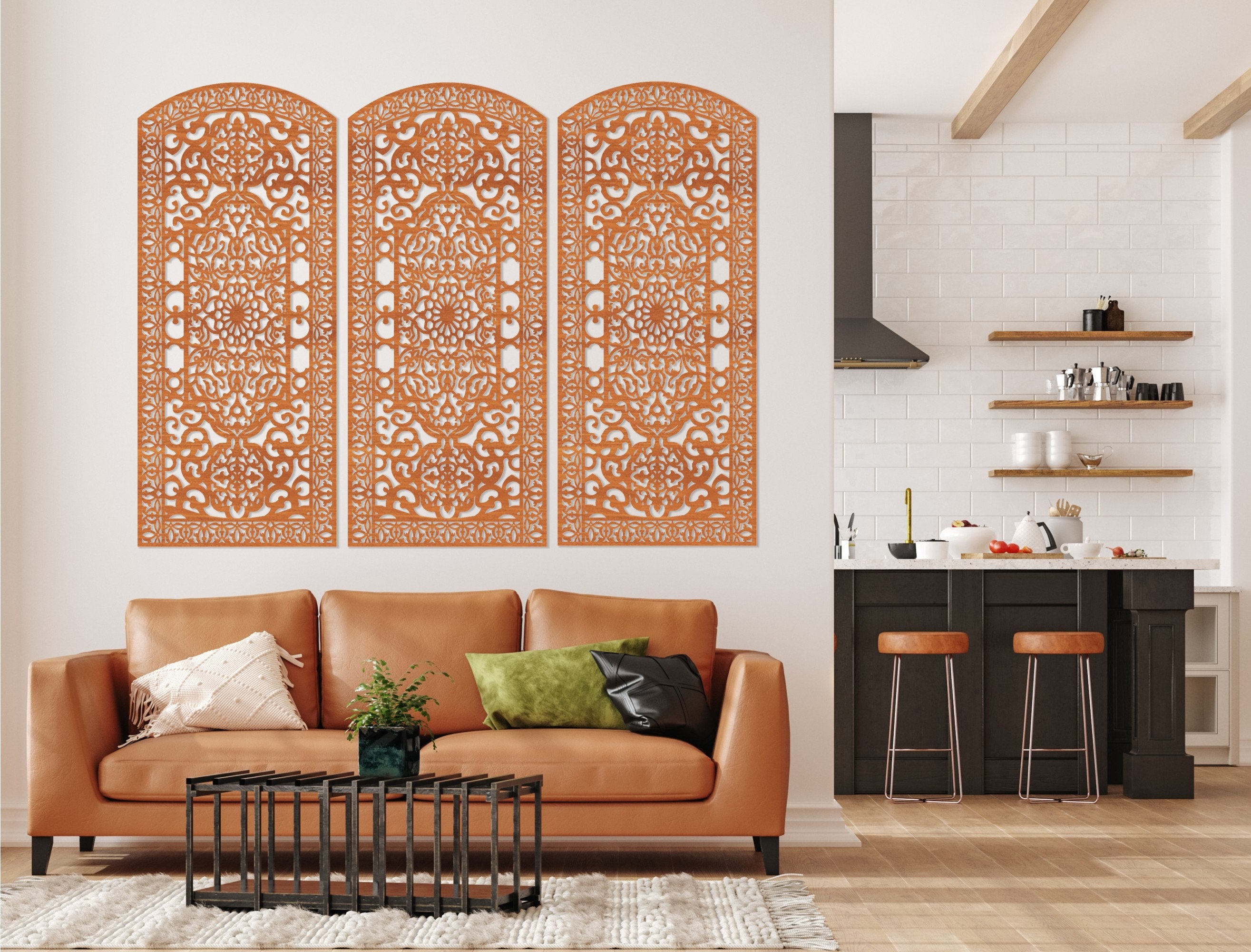 Wood Home Decor, Arabic Wall Art, Islamic Gift, Moroccan Lattice Panel ...