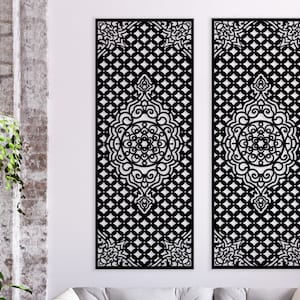Traditional Moroccan Mashrabiya Art, Large Geometric Decorative Panels, Large Boho Home Décor Wall Hanging, Infinity Geometric Wall Hanging
