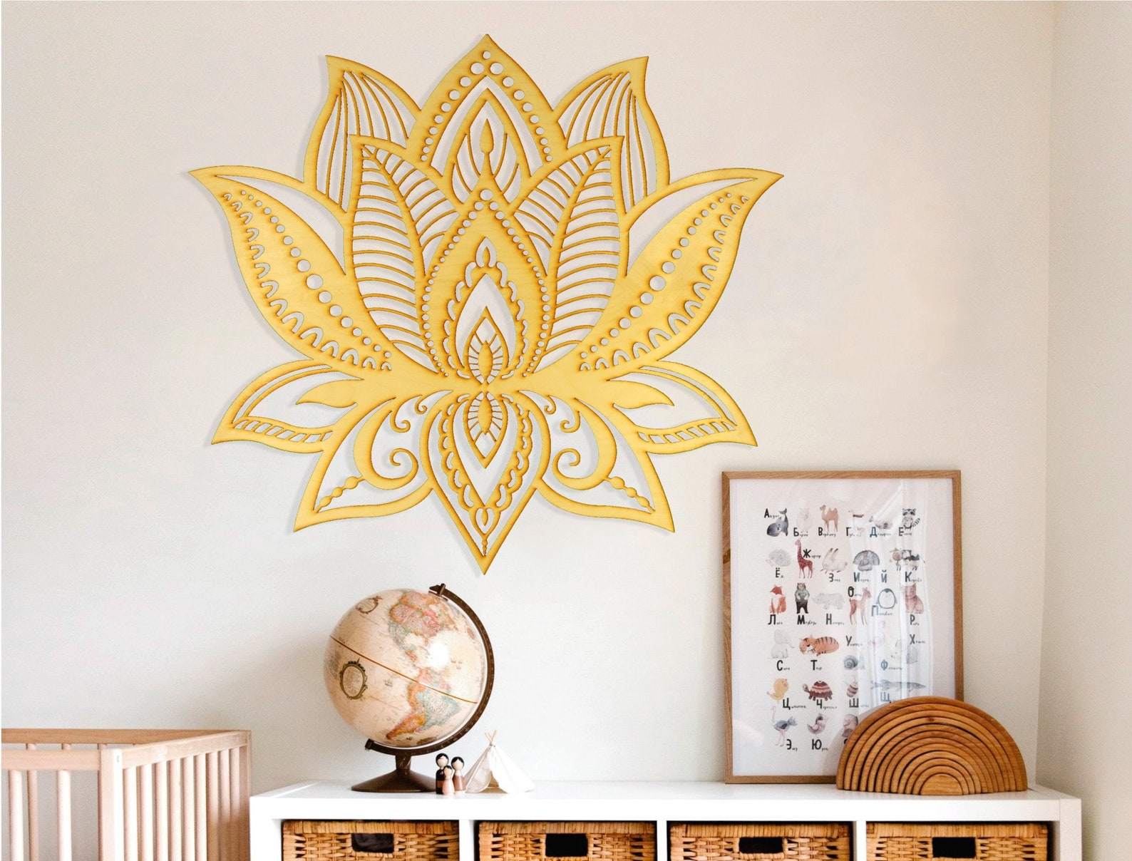 Wooden Lotus Wall Art Lotus Wall Art Wooden Lotus Flower Etsy