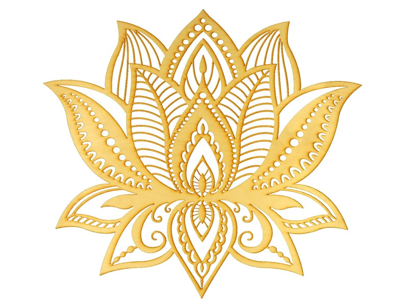 Wooden Lotus Wall Art Lotus Wall Art Wooden Lotus Flower Etsy