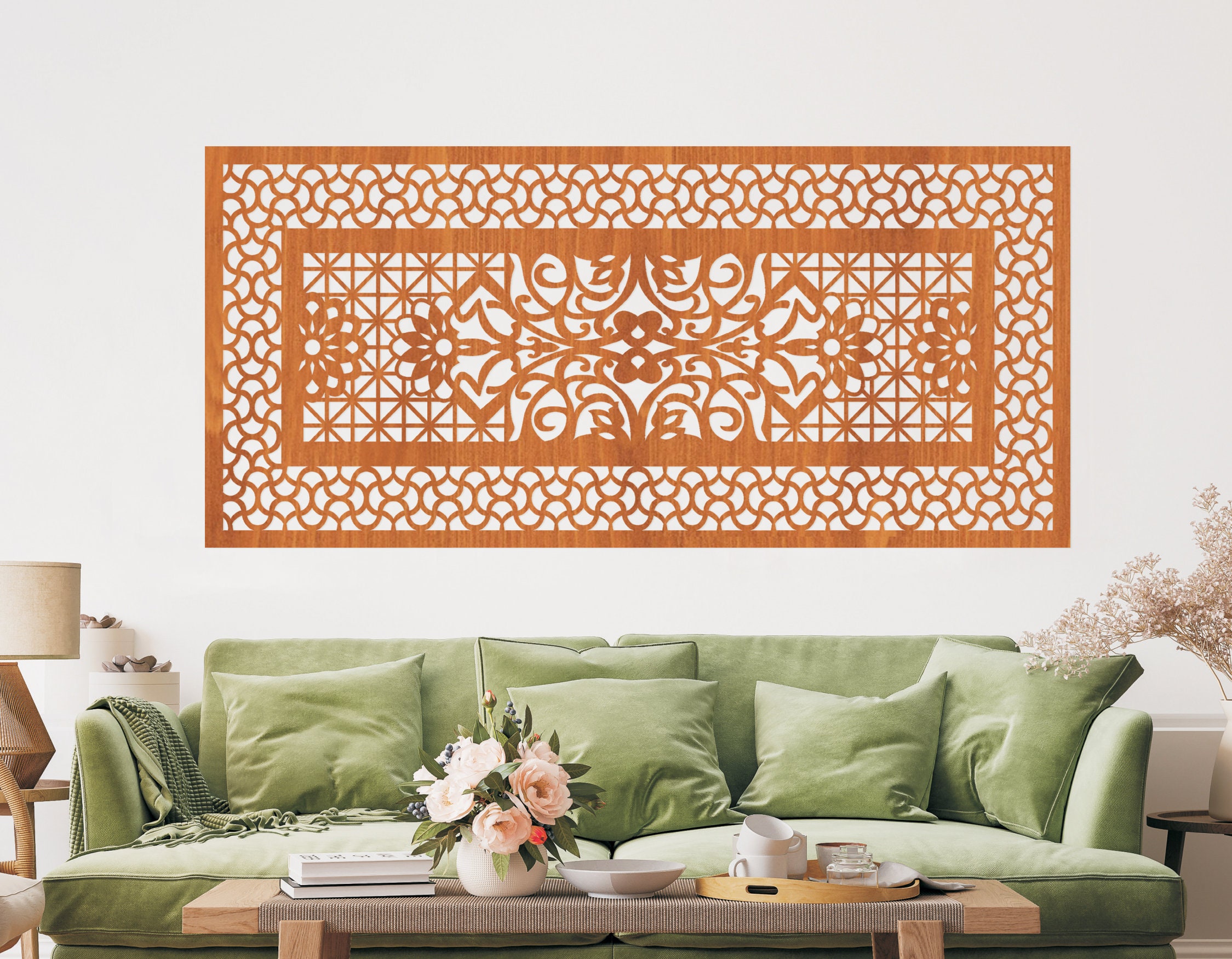 A Unique, Beautiful Colored Wooden Panel Inspired by Turkish