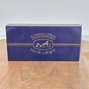 HERMES Paris Eau De Cologne Soap Bar Case MERIDIEN Hotel perfume Men Vintage