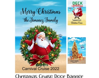 Cruise Door Decoration, Christmas Cruise, Cruise Door Sign, Personalized, Cruise Door Flag 12x18 in