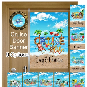 Cruise Magnet, Cruise Life Magnetic Cruise Door Decoration & 2 Lanyards, Cruise Door Sign, Personalized, Cruise Door Banner 12x18 in