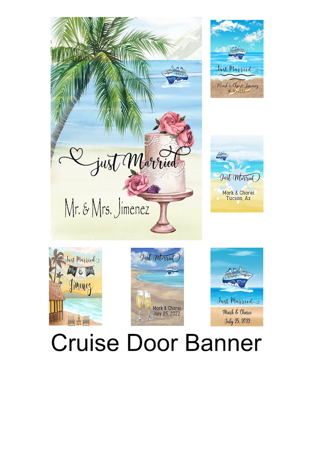 Cruise Door Decoration, Just Married Cruise Door Sign