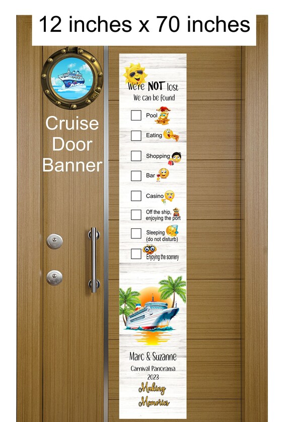 Magnetic Custom Emoji Location Cruise Door Decoration, Cruise Door Sign, Personalized, Cruise Door Flag,  12x70 in