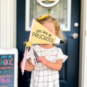 First Day of School Flags • Printable Back to School Pennant Flags • Preschool - 6th Grade Bundle • First Day of Preschool • PreK • Tk Flag