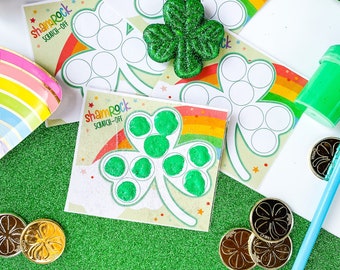 Shamrock Scratch-off • Scratch-off for kids • St. Patrick's Day Scratch Off • Kids Scratch Off Cards • Printable Scratch off Card • Clover